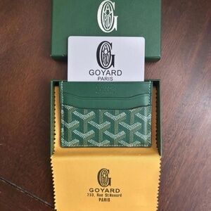 Green goyard card holder